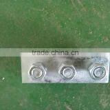 Suspension Clamp With 3 Bolts / Electric Galvanized Steel Cable Clamp