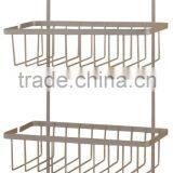 High Quality Bathroom Hanging 3 Tiers Shower Caddy and Corner Pole Caddy thumbnail-1