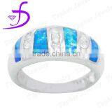 Classic Blue Opal Design Ring Simple Design Ring With cz thumbnail-1