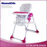 2016 Wholesale Adjustable Folding Colorful Plastic Material Baby Infant Feeding Booster Seat Dining High Chair