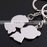 Couple lover kiss keychain metal for decoration