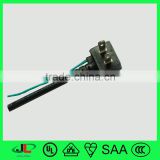 PSE certification 2 pin right angle power plug, Japan power cable with grounding wire