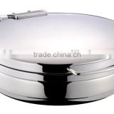 GW-260B 6L Stainless Steel New Luxury Round Induction Chafing Dish with Hydraulic Hinge