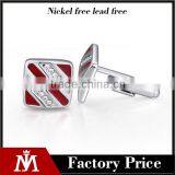 Yiwu Factory Wholesale Copper Metal Enamel Crystal Cufflinks for Men Shirts Cuff Link thumbnail-1