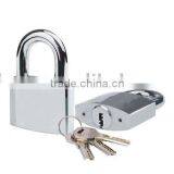 CHROME-PLATED BRASS PADLOCK thumbnail-1