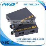 10km 10Gbps Fiber Optic HDMI Transmitter Receiver up to 1920*1200p 60hz and 3D Over Single Mode thumbnail-1