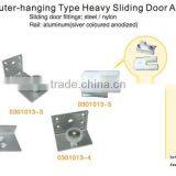 Outer-hanging Wardrobe Sliding Door Hardware for Heavy Door Max Door Weight 75kg