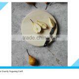 Set of 4 Round Natural Wooden Plates for Food thumbnail-5