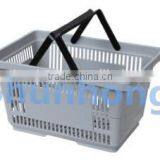 Plastic Rolling Shopping Basket With Wheels thumbnail-3