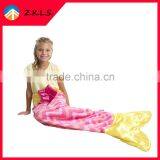 Home Pink Comfortable Kids Sleeping Bag Mermaid Tail Blanket thumbnail-1