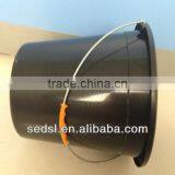 Cheap Small Black Bukect, Plastic Bucket Wholesale, Black Pail thumbnail-1