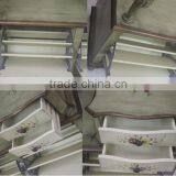 BISINI Handpainting Chair With Telephone Table, Solid Wood Shoe Changing Chair With Storage Cabinet (BF01-X1190) thumbnail-4