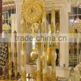 Antique 3 Meters Grandfather Clock, Luxury 24K Gold Copper Standing Clock, Home Decorative Grandfather Clock thumbnail-2