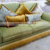 Elegant Green Upholstery Sofa, Classic Wooden Three Seater Sofa Couch, Comfort Living Room Chesterfield Sofa thumbnail-2
