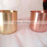 Copper Rose Gold Colour Brushed Finish Private Label Copper Candle Jar thumbnail-1