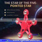 Factory Price Wholesale Five-pointed Star Shape Spinner Toy Fidget Spinner Plastic Hand Spinner With Glass Balls thumbnail-2