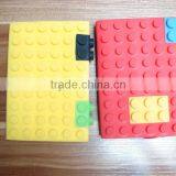 fashionable toy bricks colorful silicone book slipcase