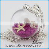DIY Handmade Starfish Shell Glass Bottle Vial Wish Pendant Stagement Necklace thumbnail-2
