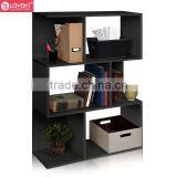 2016 New Wood Cube Storage Easy Assembly Wood Bookcase Home Furniture 3 Tier Bookshelf thumbnail-1