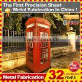 2014 Metal Public Wall Mirror Red London Antique Telephone Booth Decoration for Sale thumbnail-2