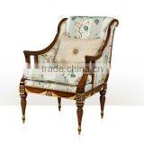 Classic Elegant English Style Royal Armchair With High Quality Upholstery Fabric and Golden Highlights BF12-05254e thumbnail-2