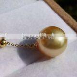 18k Gold 9-10mm Gold South Sea Pearl Pendant thumbnail-1