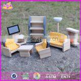 2017 New Design Children Pretend Play Wooden Dollhouse Furniture Sets W06B055 thumbnail-4