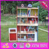 2016 New Design Children Big Wooden Toy Fire Station for Sale W06A138 thumbnail-5