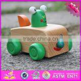 2017 New Products Funny Frog Car Children Toy Wooden Animals W04A323 thumbnail-5