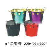 recyclable Tin Ice bucket with handle 9''