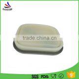 Hot Selling Food Grade Heat Insulation Non-toxic Portable Collapsible Silicone Lunch Box thumbnail-2