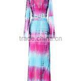 Long Skirt With Kurti and Tops for Women's Bohemian 2 Piece Crop Top High Waist Maxi Skirt Dress Set thumbnail-6