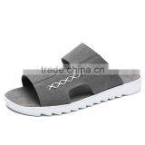 Fashion Summer Adults Leather Slippers Shoes for Male, Men Casual Slippers Good Quality From Jinjiang Factory thumbnail-2
