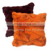 CX-D-17A Decorative Pillow, Sofa Cushion Rabbit Fur Pillow Case Custom thumbnail-1