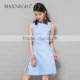 2017 New Fashion Elegant Ladies Casual Midi Dress Plus Size Women Dresses Summer thumbnail-2