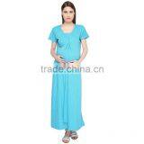 OEM Service Max Long Woven Maternity Dress Korean Style Maternity Dress thumbnail-1