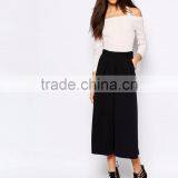 2016 Autumn Long Sleeve Sexy Women Bodysuit Plain White Halter Neck Off Shoulder Leotard In Rib Your Own Brand thumbnail-5