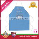 Blue Colour Women Long Walmart Cotton Apron Fabric With Pocket thumbnail-1