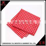 Cheapest Red Color 100%polyester Woven Custom Pocket Square thumbnail-4