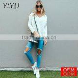 Autumn Criss Cross Top Backless Knitted Sweater Women 2017 Spring Oversized Knitwear Loose Jumpers White Pullover thumbnail-2