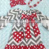 Baby Girls Heart Dress Valentines Dress With Matching Headband and Chunky Necklace Set thumbnail-1