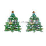 Wood Sewing Buttons Scrapbooking 2 Holes Christmas Tree Multicolor Streak Pattern thumbnail-1