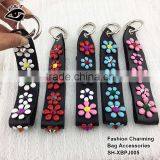 Fashion Multi Colors Metal Flower pu Leather Charm Pendant Diy Accessories for Bags and Handbags thumbnail-1