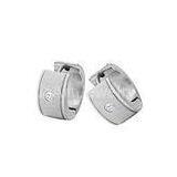 Fashion Small Stainless Steel Hoop Earrings With Diamond for Women thumbnail-1