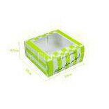 Empty Clear Window Colored Recycled Paper Boxes , Food Grade Cake Box