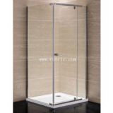 Chrome aluminum profile,swing door shower enclosure with 6mm glass