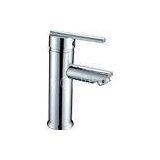 Deck Mounted Single Lever Mixer Taps Chrome Ceramic For Bathroom Basin