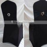 Black Wedding Spandex Chair Cover and Lycra Chair Band With Buckle