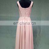 Real Sample Cheap Lace Chiffon Sleeveless Long Bridesmaid Dress thumbnail-3