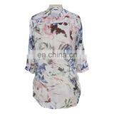 Guangzhou Factory Viscose Print Plus Size Women Shirt thumbnail-2